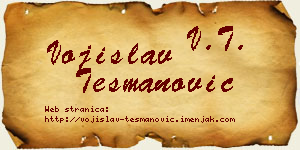 Vojislav Tešmanović vizit kartica
